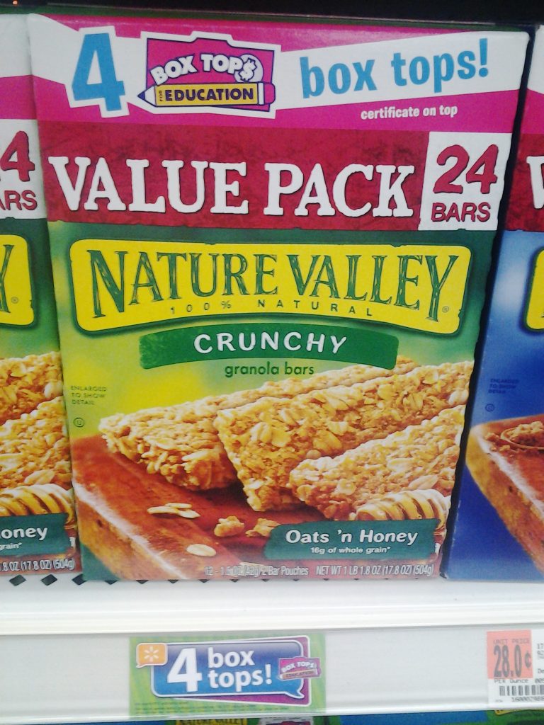 Nature Valley Box Tops Walmart