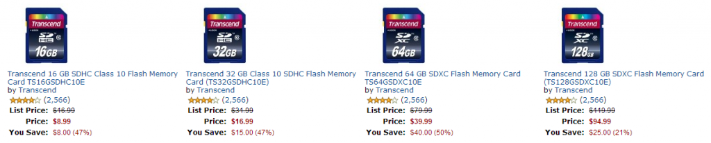 transcend card