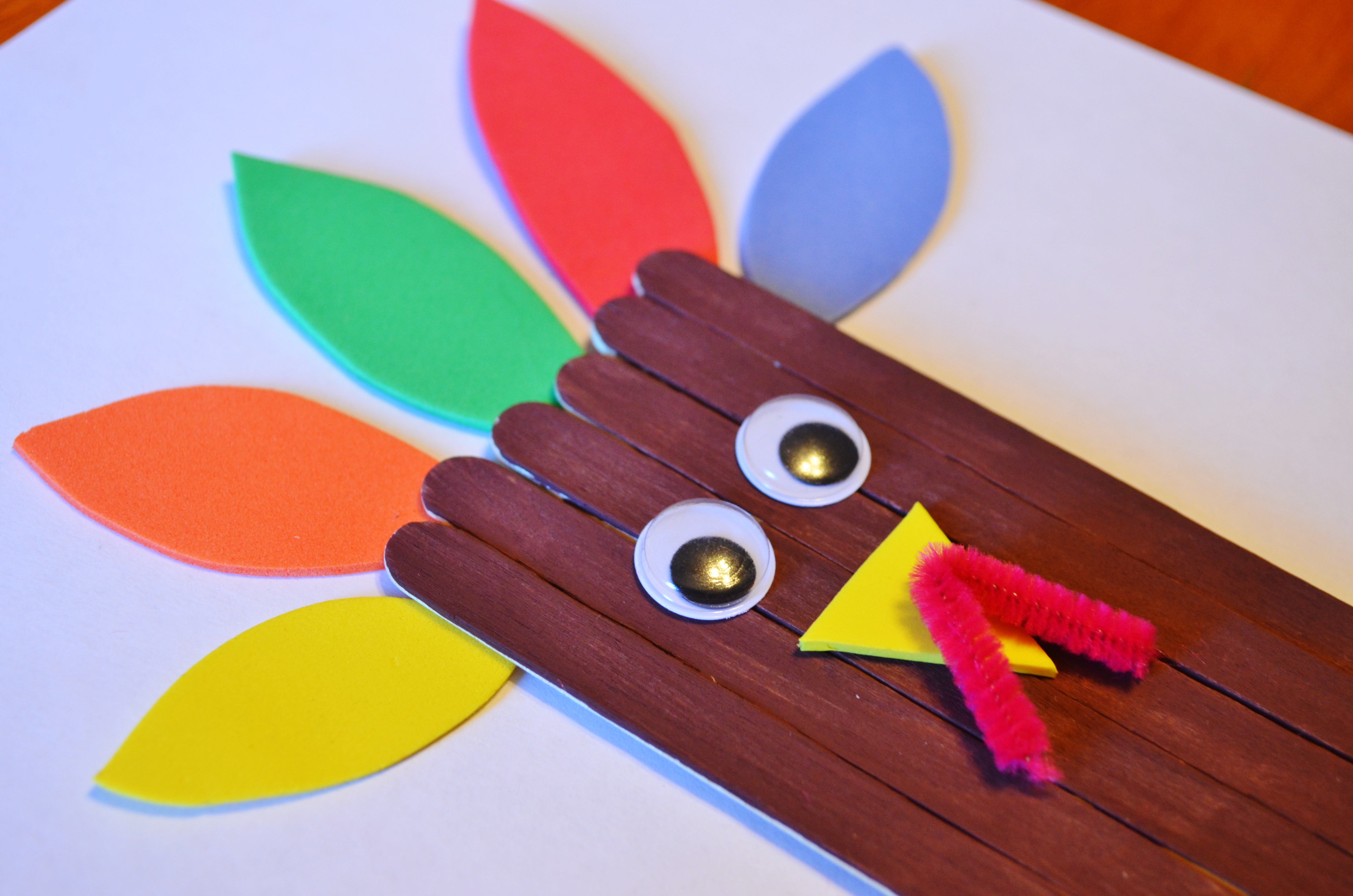 Thanksgiving Turkey Craft Sticks Craft for Kids - Thanksgiving Art And Craft Ideas For Toddlers