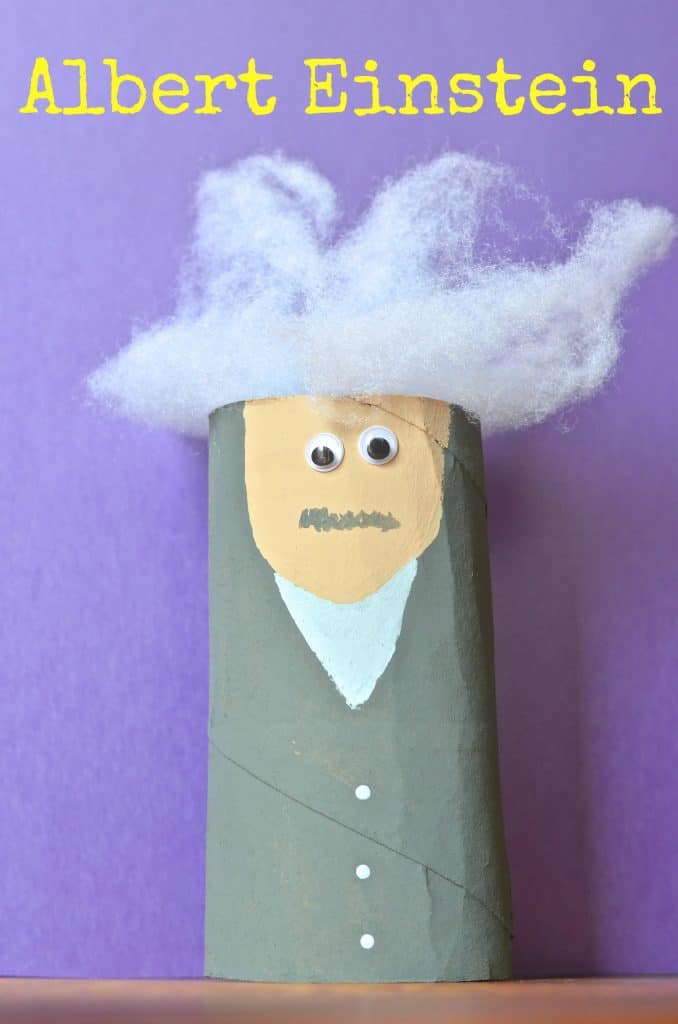 Albert Einstein Toilet Paper Tube Kids Craft - Surviving A Teacher's Salary