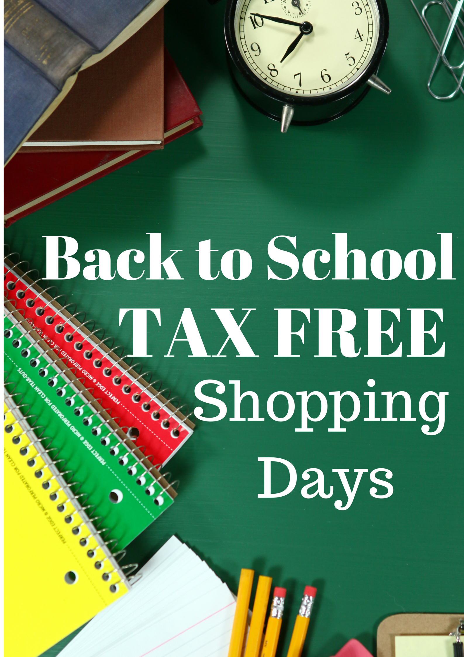 Back to School Tax Free Shopping Dates by State