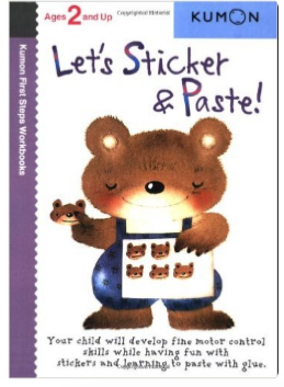Kumon Educational Preschool Workbook Let's Sticker and Paste