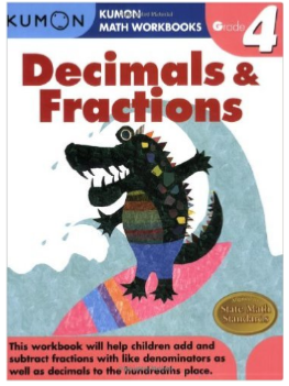 Kumon Educational Workbook Math Decimals and Fractions
