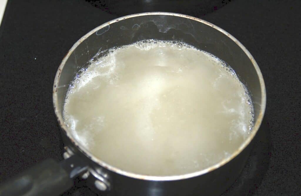 hot liquid in pot
