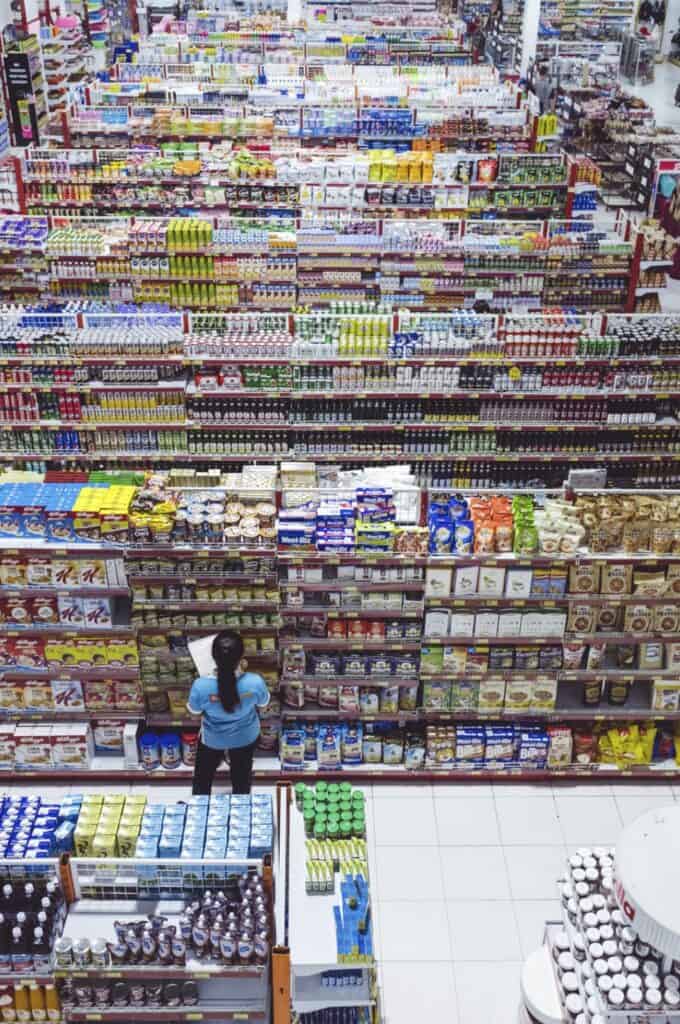 woman in grocery store