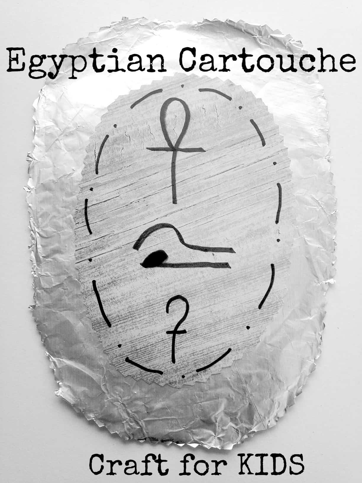 Egyptian cartouche craft for kids