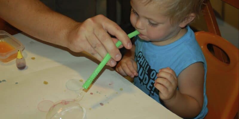 Colorful Bubble Art Sensory Activity for Kids