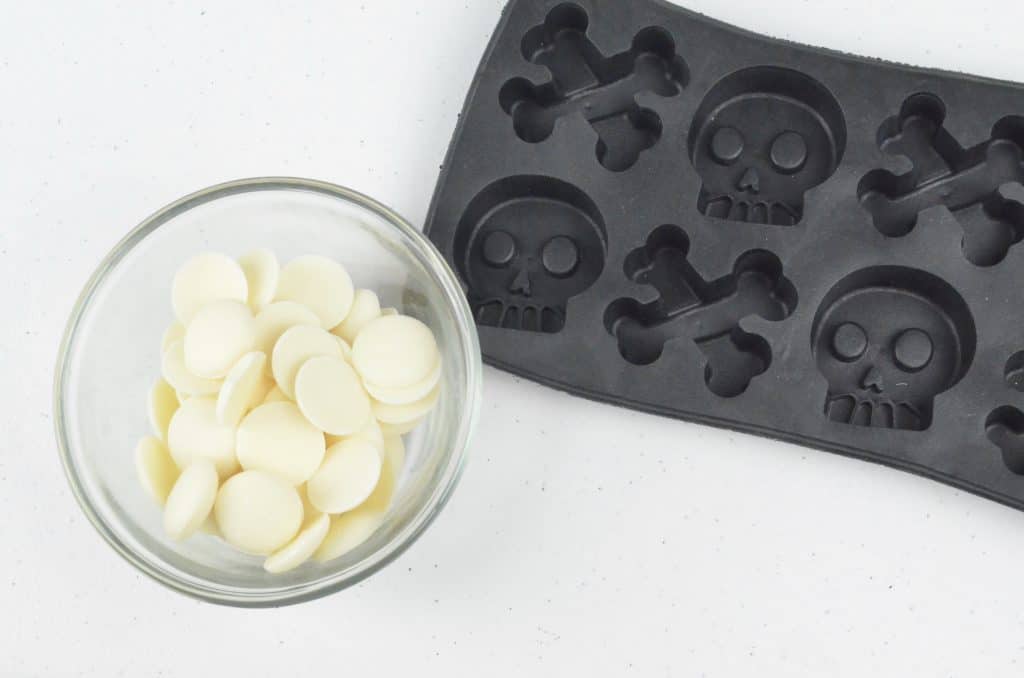 edible skull mold pirate themed sensory bin for pretend play