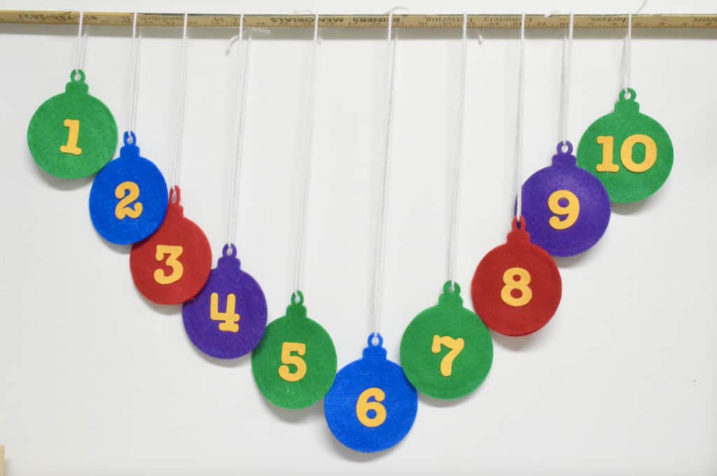 No Sew Felt Ornament Advent Calendar