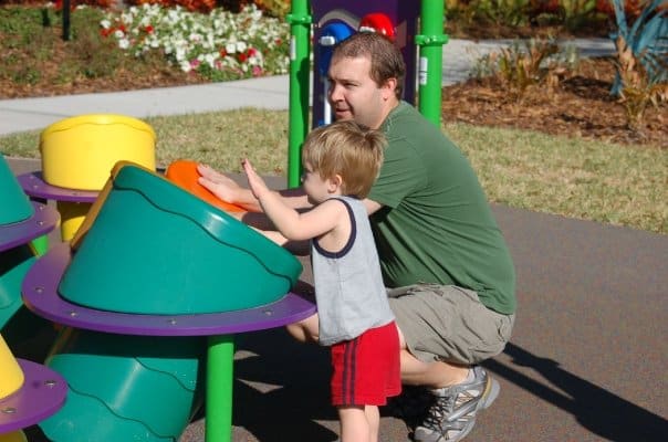 playing the drums at Common Grounds park