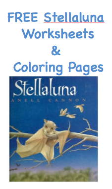 free Stellaluna printable activity worksheets and coloring pages