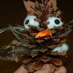 owl pinecone craft