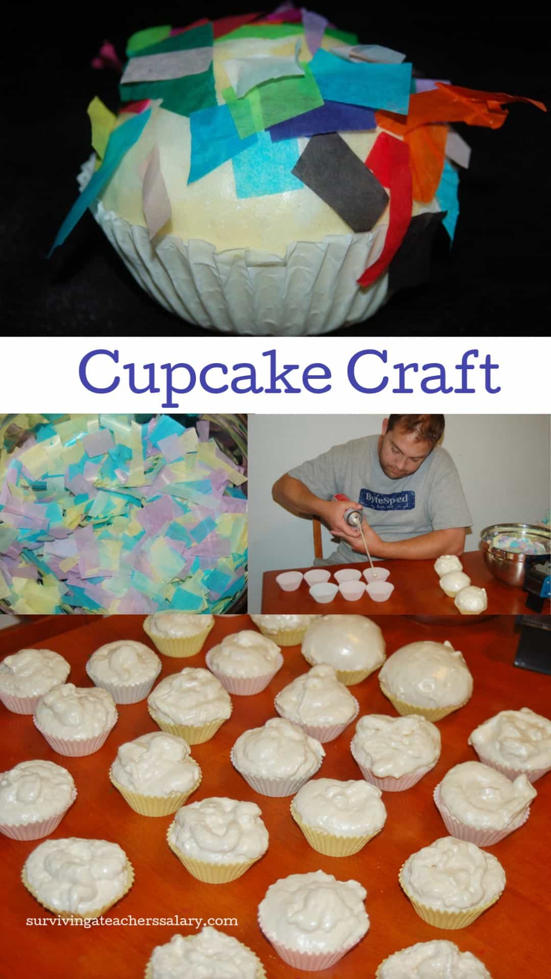 Foam Cupcake Craft for Preschoolers & Birthday Parties