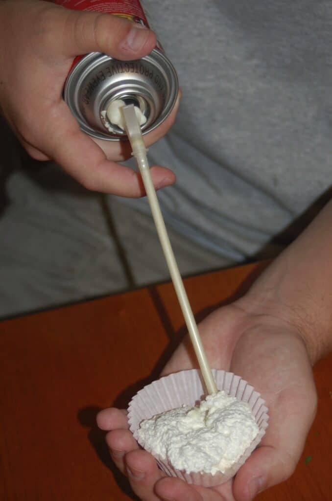 cupcake craft with foam insulation