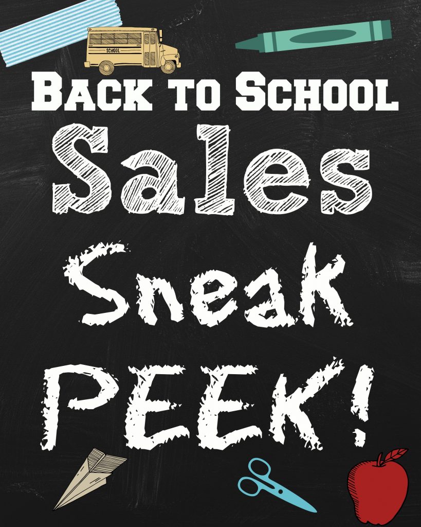 back to school sales sneak peek