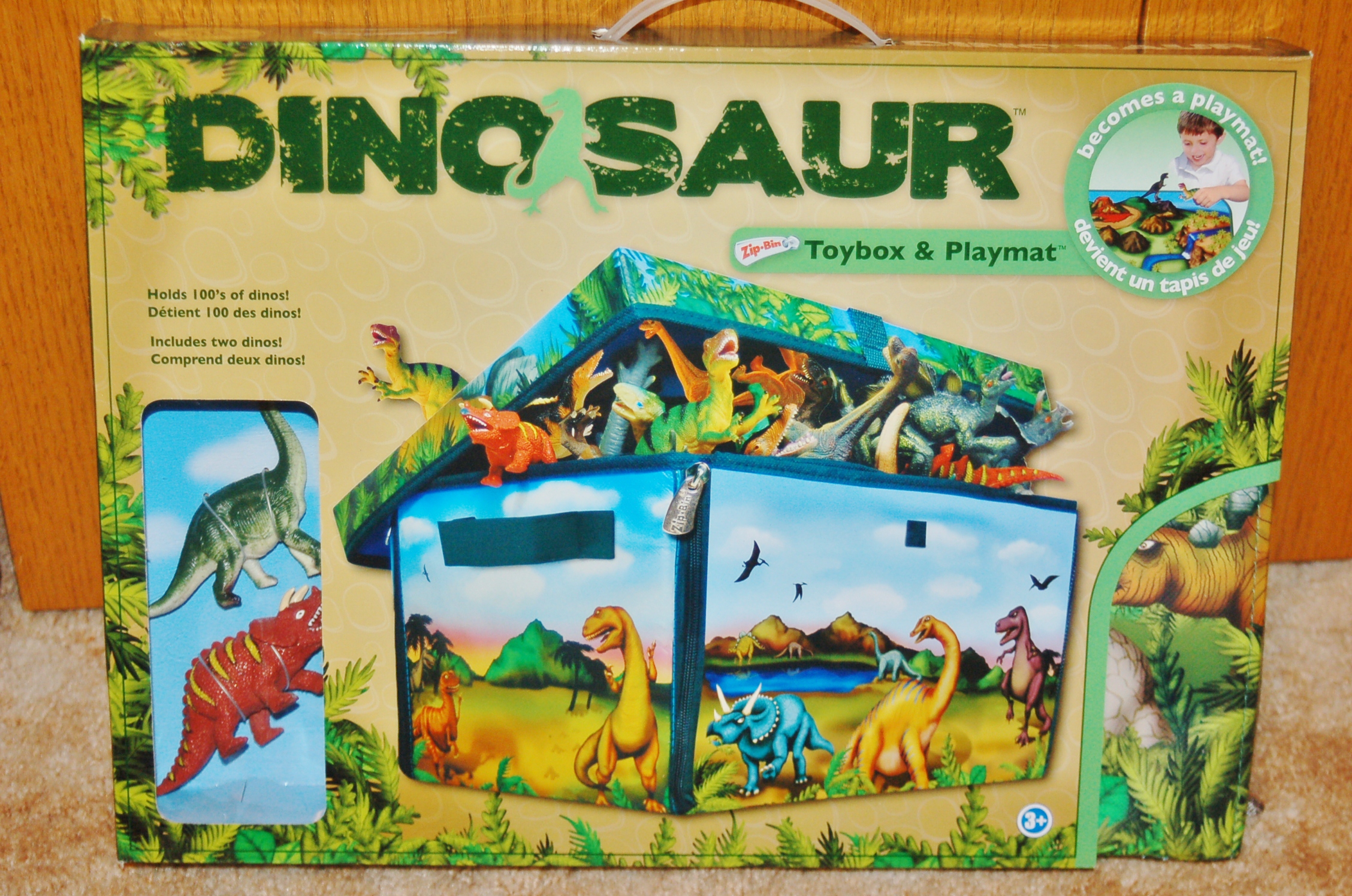 dinosaur toy bin