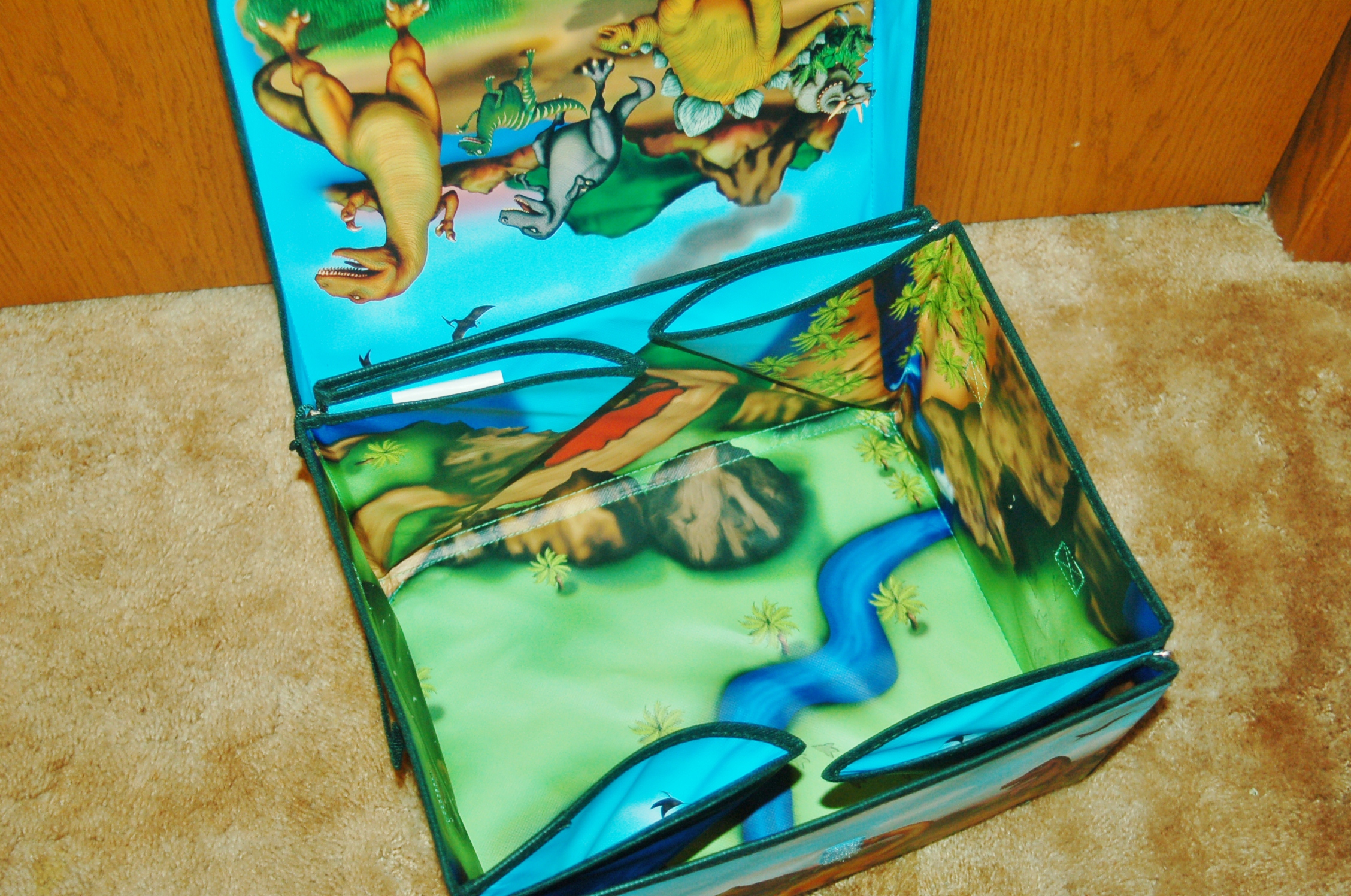 dinosaur toy storage bag