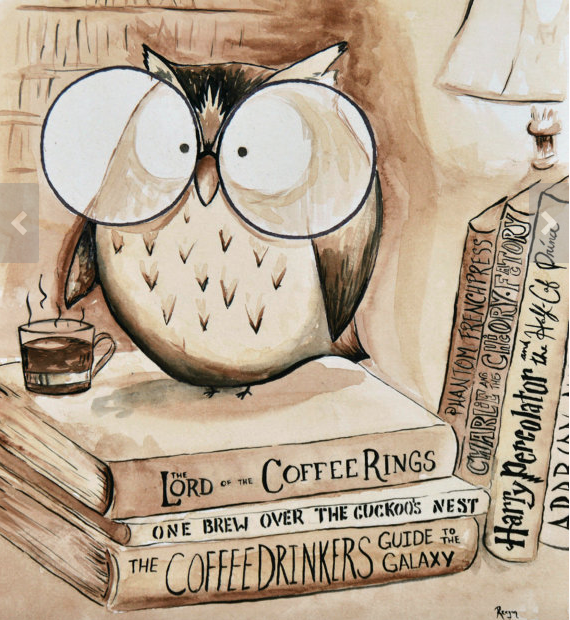 Owl Watercolor custom print on etsy