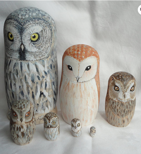 Owl Nesting Dolls on Etsy