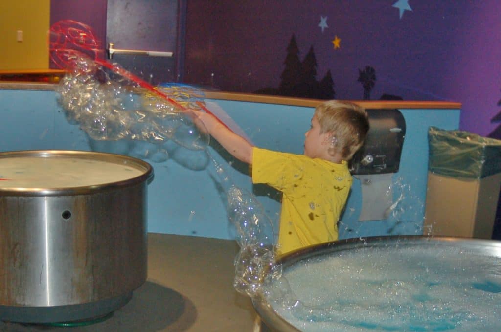 bubbles at Des Moines Science Center Museum of Iowa