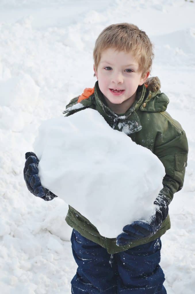 boy in snow