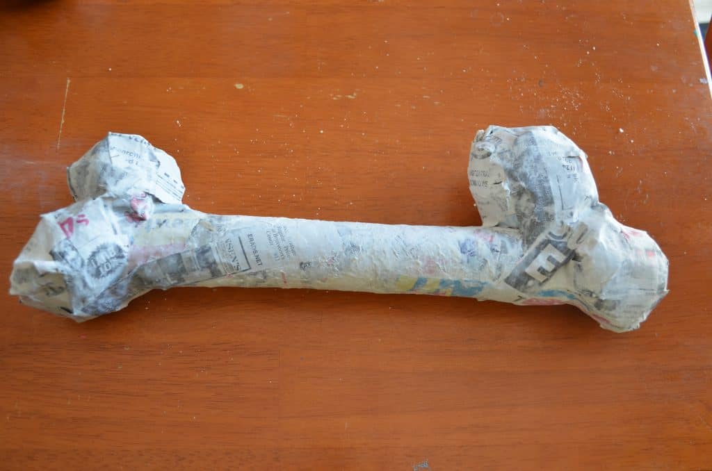 Paper Mache Dinosaur Halloween Bones