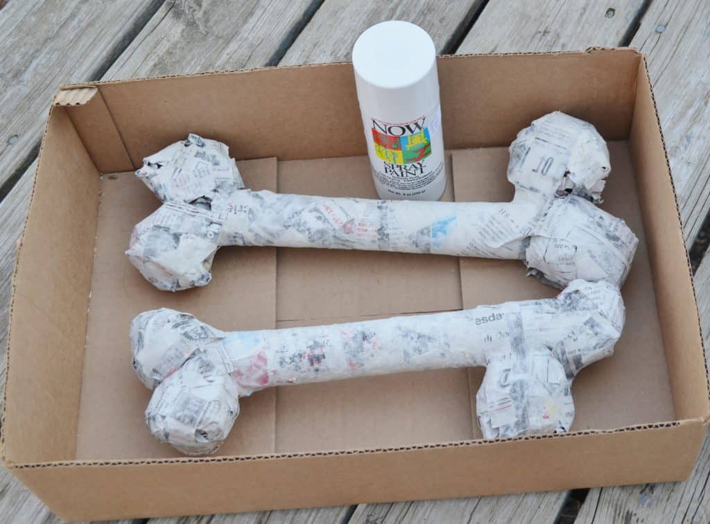 DIY Paper Mache Dinosaur or Halloween Bones