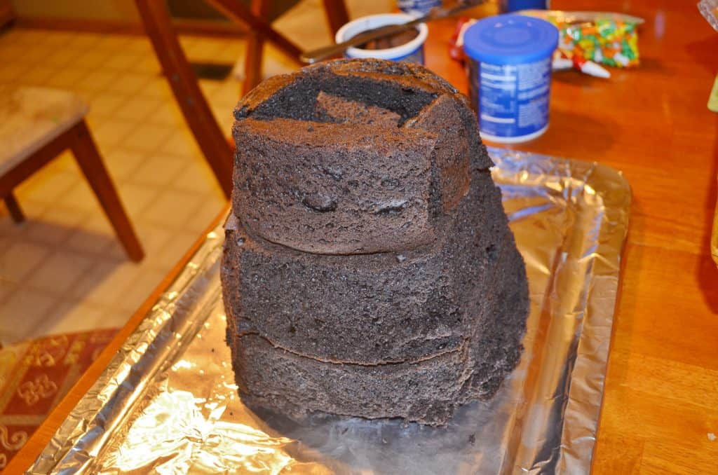 plain chocolate volcano cake tutorial