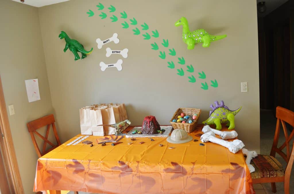 fossil & dinosaur birthday party