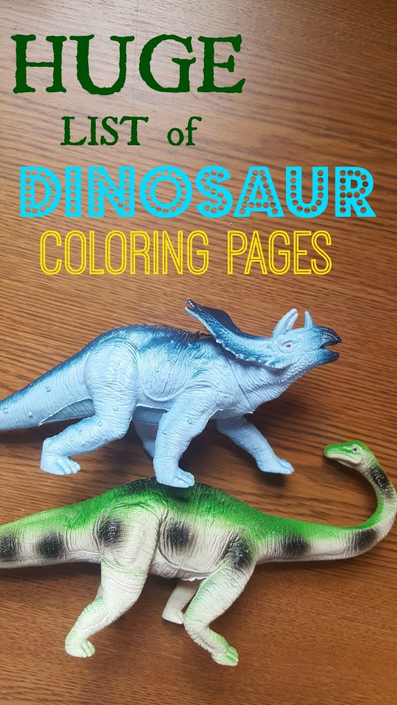 HUGE List of Dinosaur Coloring Pages for Kids