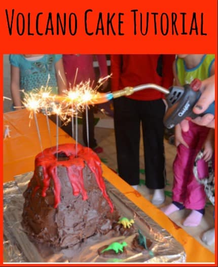 Volcano and dinosaur Cake Tutorial