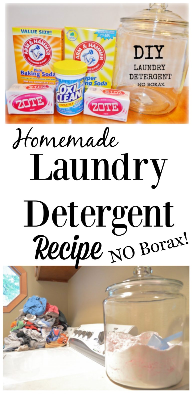 DIY Homemade Laundry Detergent Recipe NO Borax!