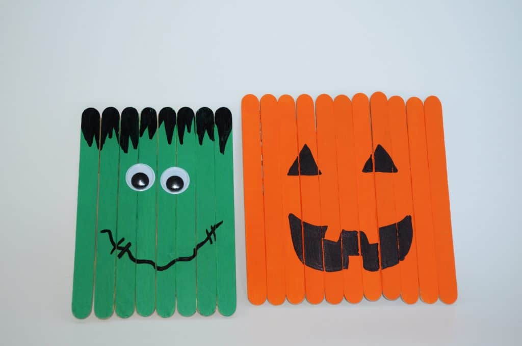 halloween stick friendly frankenstein craft