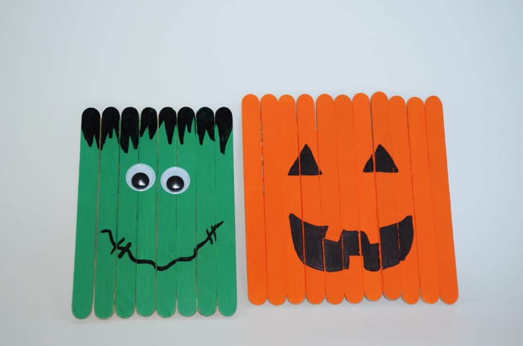 halloween stick friendly frankenstein craft