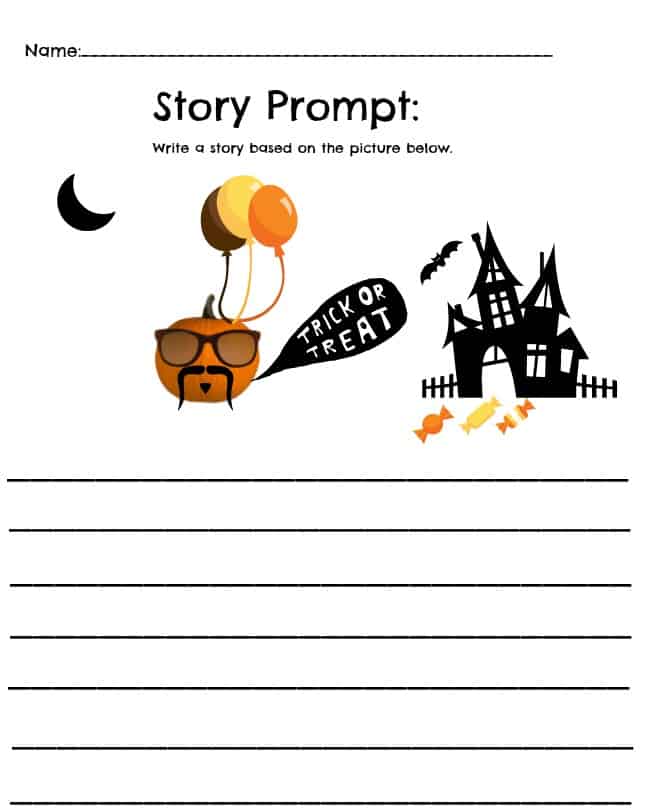 Pumpkin Story Writing Prompt Worksheet