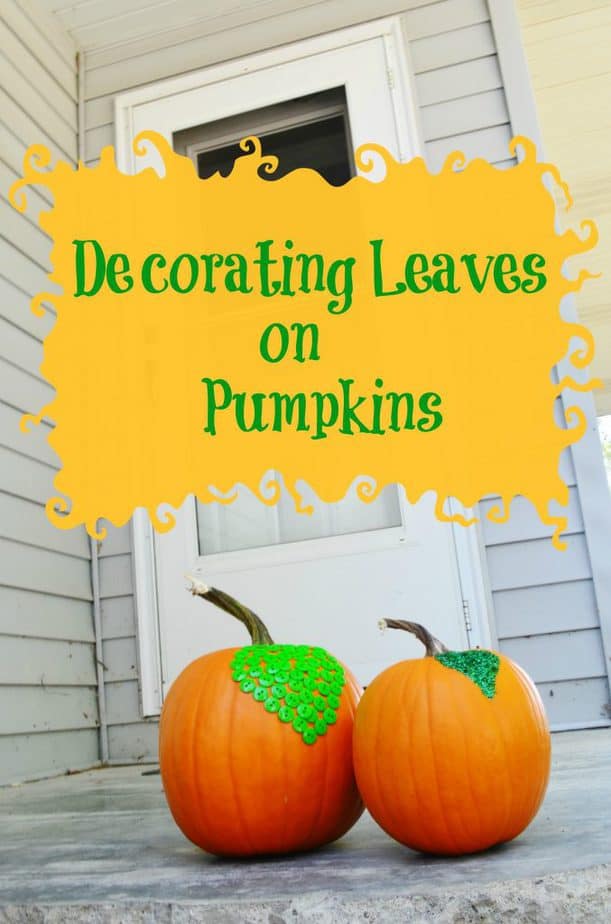 decorating pumpkin leaves