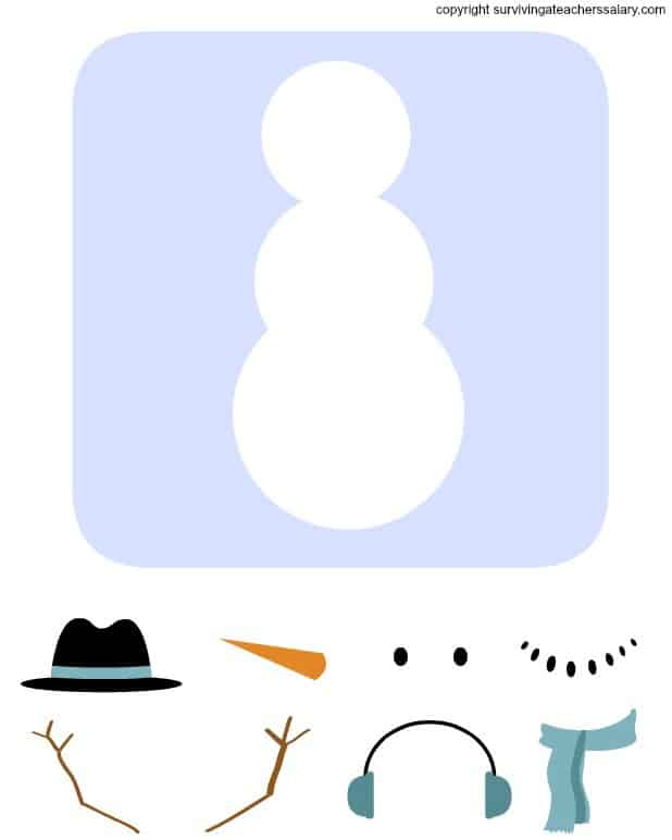 FREE Printable Winter Build a Snowman Activity