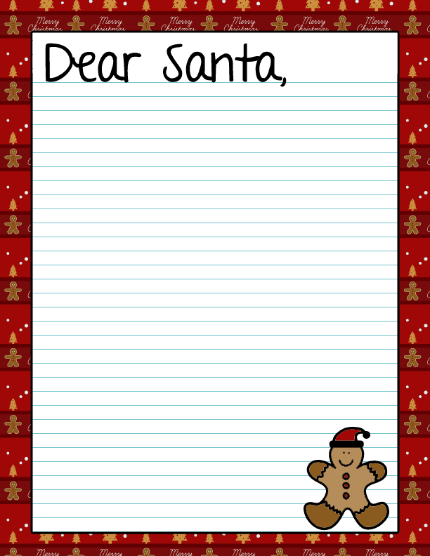 Free Dear Santa Letter Printables For Kids