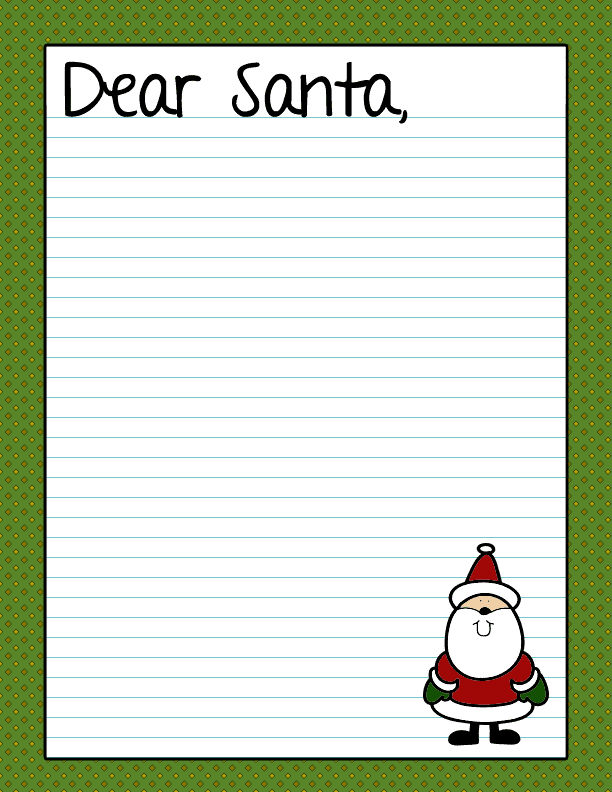 printable dear santa letter