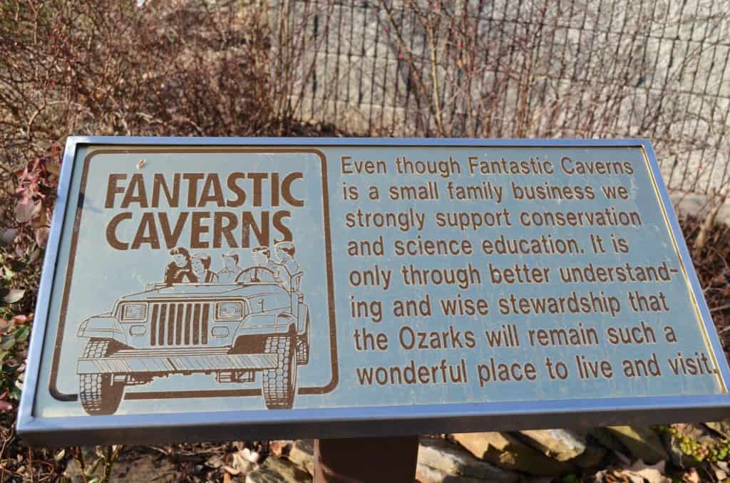 Caves in Missouri: Riding through Fantastic Caverns in Springfield Fantastic Caverns sign in Springfield Missouri