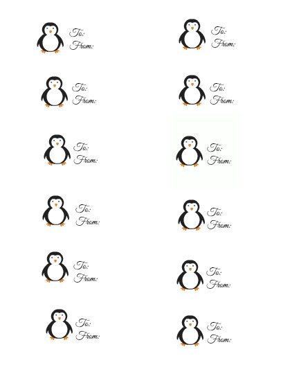 FREE Printable Penguin Letter Template and Gift Tags Printables