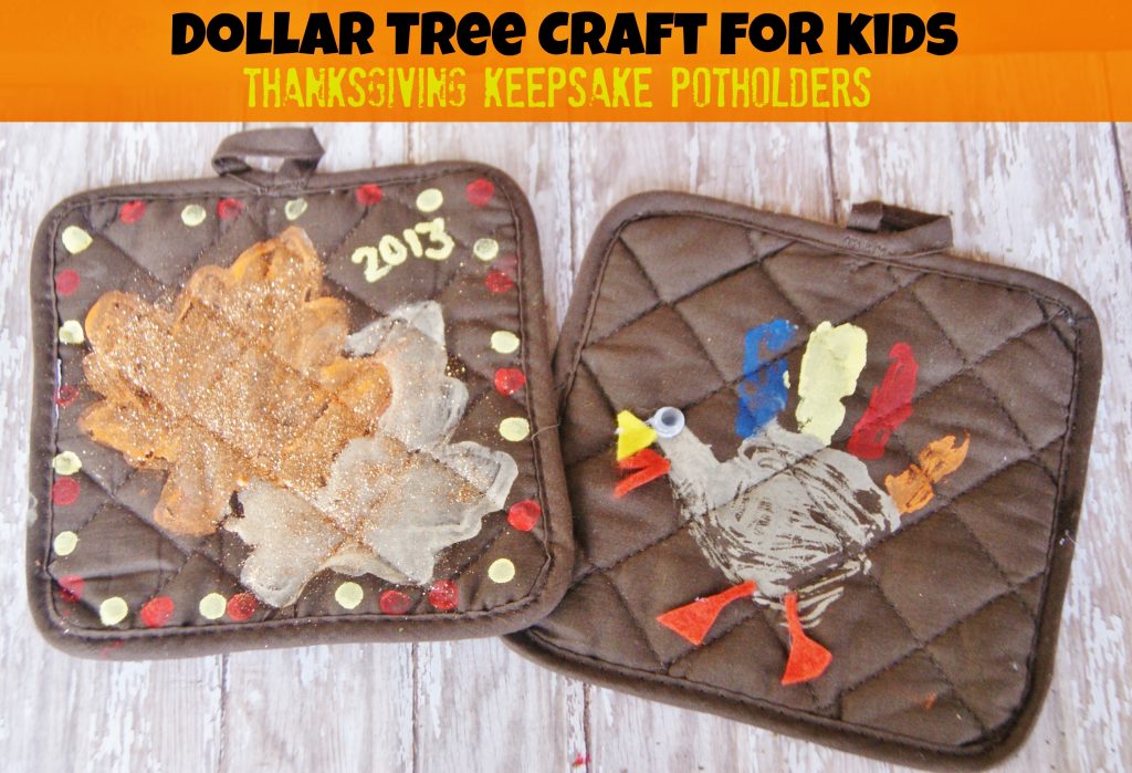 Dollar Tree Thanksgiving Keepsake Potholder Craft for Kids