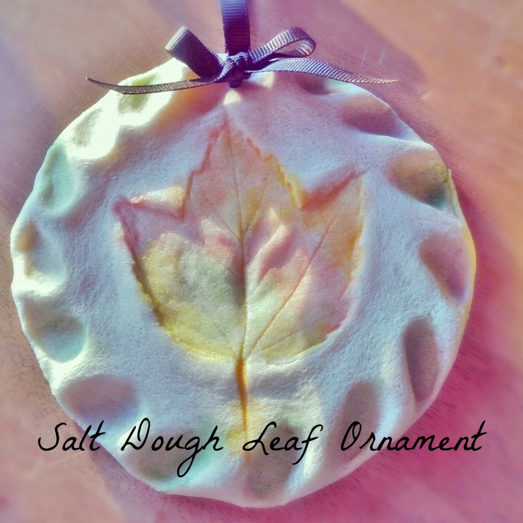 salt dough leaf ornament holiday