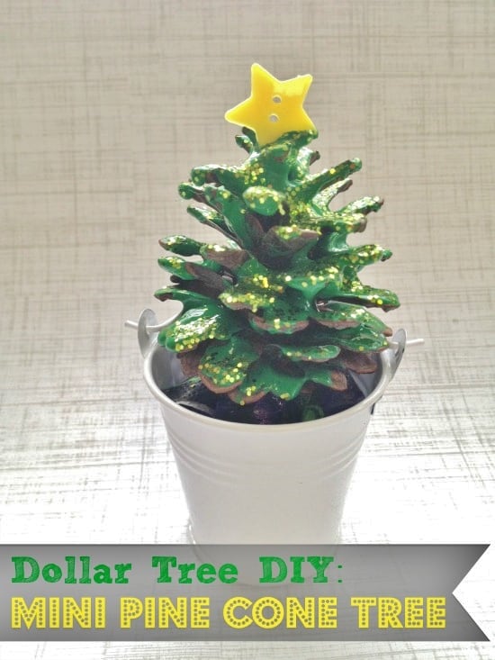 DIY Pine Cone Tree Home Dollar Tree Decoration Craft