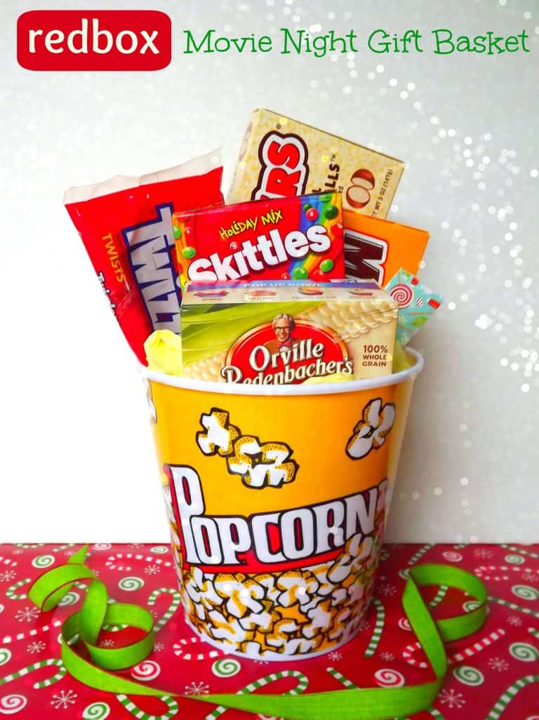 DIY Handmade Movie Night Redbox Gift Basket Teacher Gift Idea