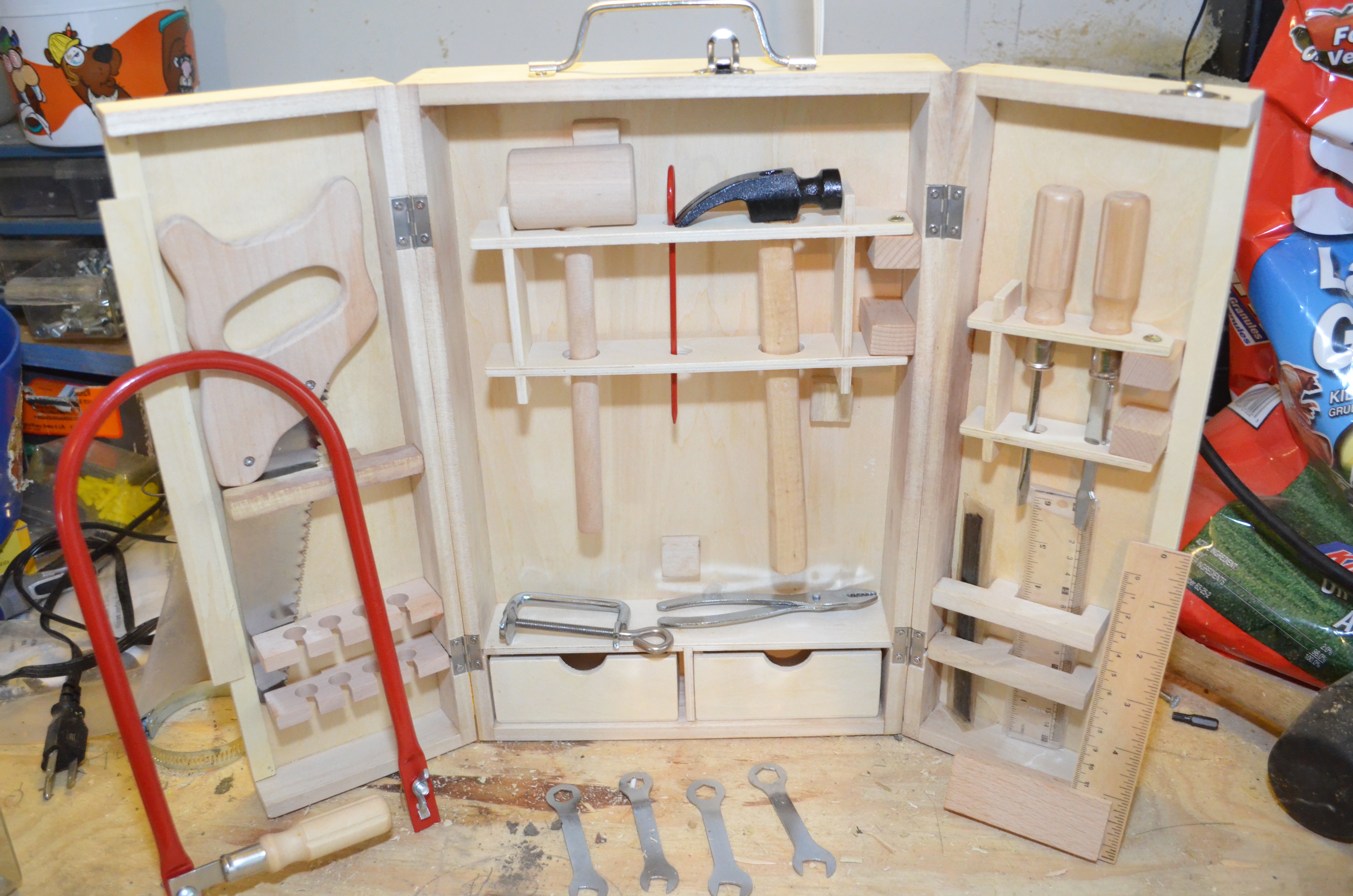 Wooden Tool Caddy, Two Sizes