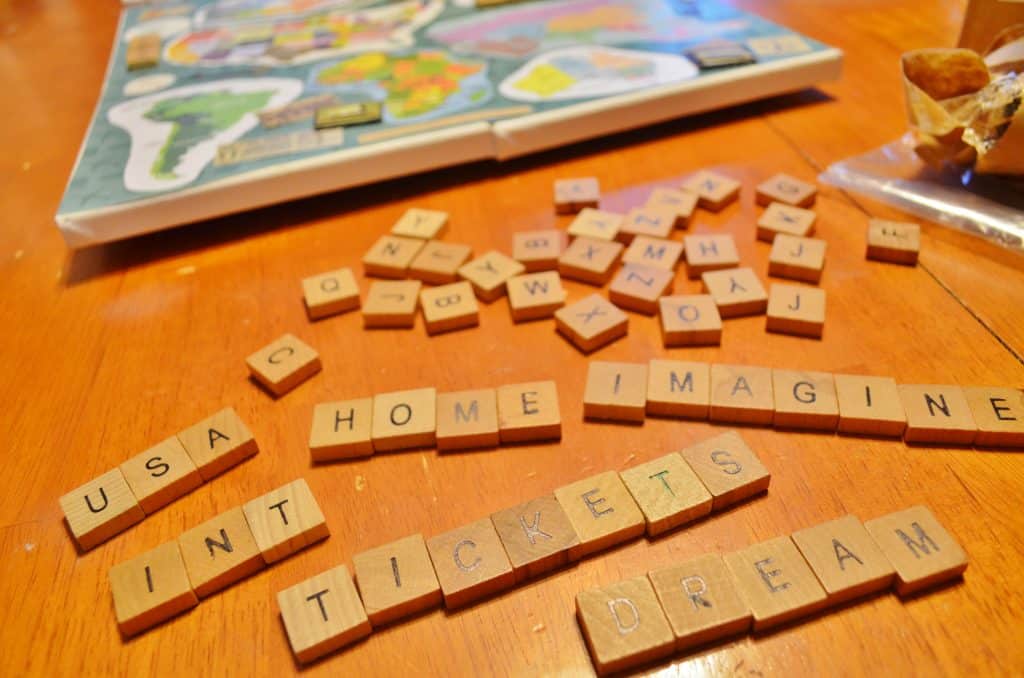 Scrabble Tiles DIY Map Project Craft