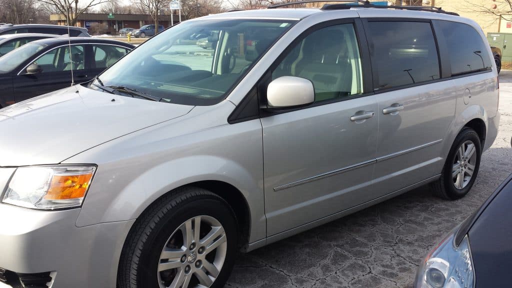 silver dodge caravan