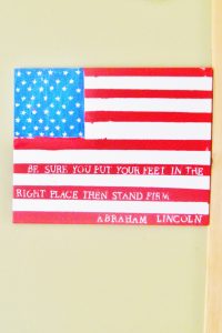 I am Abraham Lincoln Unit Study - Day 5 - Patriotic Flag Canvas