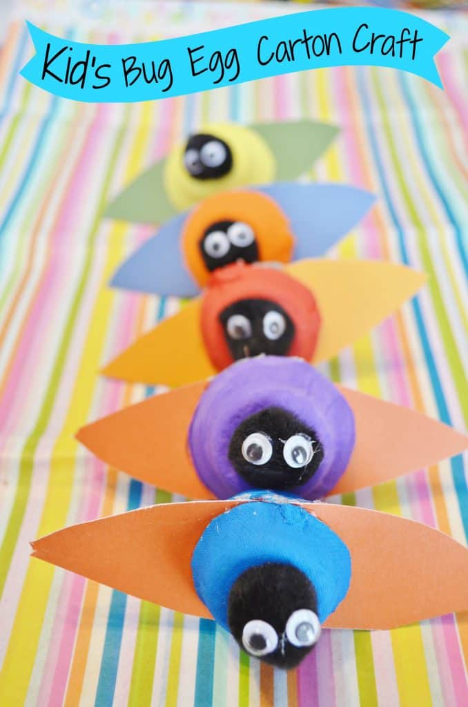 kids bug egg carton craft